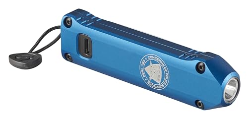 Image of Streamlight 88825 Wedge XT 500-Lumen 1,900-Candela Flat Everyday Carry Flashlight, Includes USB-Cable and Pocket Lanyard, Blue C.O.P.S. Edition