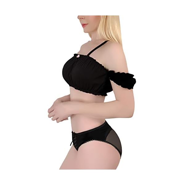 Littleforbig-Damen-Dessous-Set-mit-Rueschenbesatz-Nachtwaesche-Riemen-Nachtwaesche-Cami-Top-Shorts-Bralette-Loungewear--Prinzessinnen-Dessous-Set Littleforbig Damen-Dessous-Set mit Rüschenbesatz, Nachtwäsche, Riemen, Nachtwäsche, Cami, Top, Shorts, Bralette…