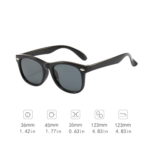 Image of FANNYGO 3 Pack Kids Sunglasses for Boys Girls Kid children's Polarized Sunglasses Age 3-10