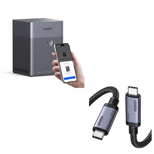 Image of UGREEN NASync DH4300 Plus 4-Bay NAS + 240W USB4 Cable Bundle, Personal Cloud Storage for Home & Business, Supports 128TB, Remote Access, AI Album, 2.5GbE, 4K HDMI, and 80Gbps Data Transfer for MacBook