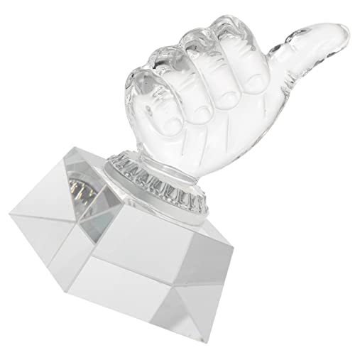 VANZACK De Cristal De Pulgares Arriba Decoración Grabado De Cristal De Recompensa De Premio Exquisito De Pequeño Transparente