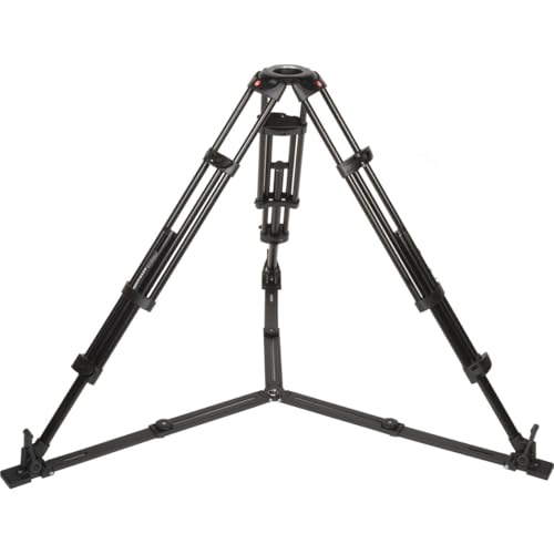 Image of Manfrotto MVH502A,546GB-1 Professional Fluid Video System with Aluminum Tripod and Ground Spreader (Black)