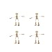 Healifty Naturel Non Fini en Bois Robot Poupée Corps Figurines Modèle Jouet Articulations Mobiles Poupées pour Bricolage Arts Et Artisanat Cadeau de Fête D'anniversaire 4 Pcs