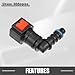 A ABSOPRO Car Fuel Line Hose Quick Release Connector 90 Degree 1/4
