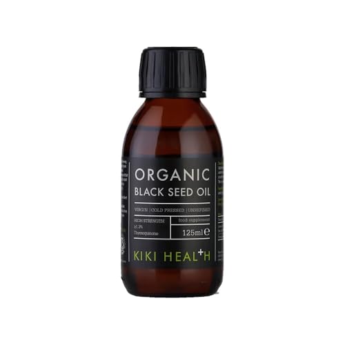 Kiki Health Organic Black Seed Oil | High-Strength Plant | Contains 2% Thymoquinone | Virgin | Cold-Pressed | Vegan | 100% Pure & Unrefined | 125Ml