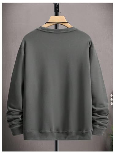 GORGLITTER Men's Floral Graphic Sweatshirt Crewneck Long Sleeve Oversized Casual Pullover Top2