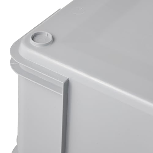 keeeper Transportbox mit Tragegriffen, Euro-Box XL, 28 l, 43 x 35 x 24 cm, Bruno Eco Line, Grau (Eco Stone Grey)