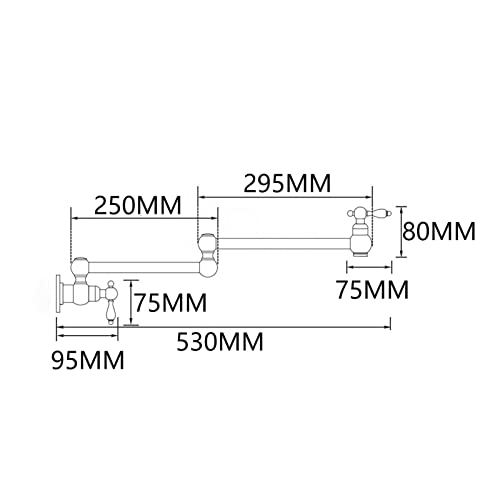 Robinet pliant bras articulé extensible double articulation - 8
