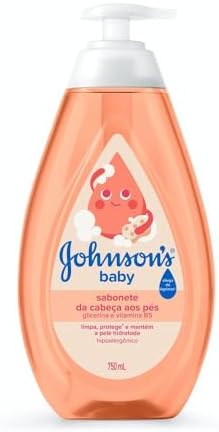 Johnson's Baby Sabonete Líquido Glicerina da Cabeça aos Pés, 750m...