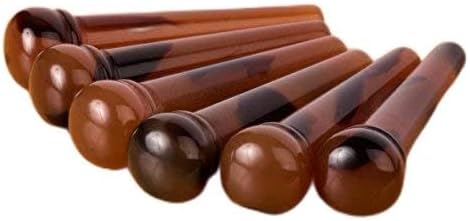 Waverly Dark Tortoise Guitar Bridge Pins, Unslotted, Set of 6