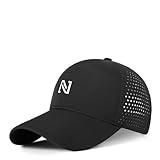 ytnkiv grande cappello xxl oversize baseball cap big head hat ultralight trucker hat plus 23.2 -24.4 (59-62 cm), nero , taglia unica