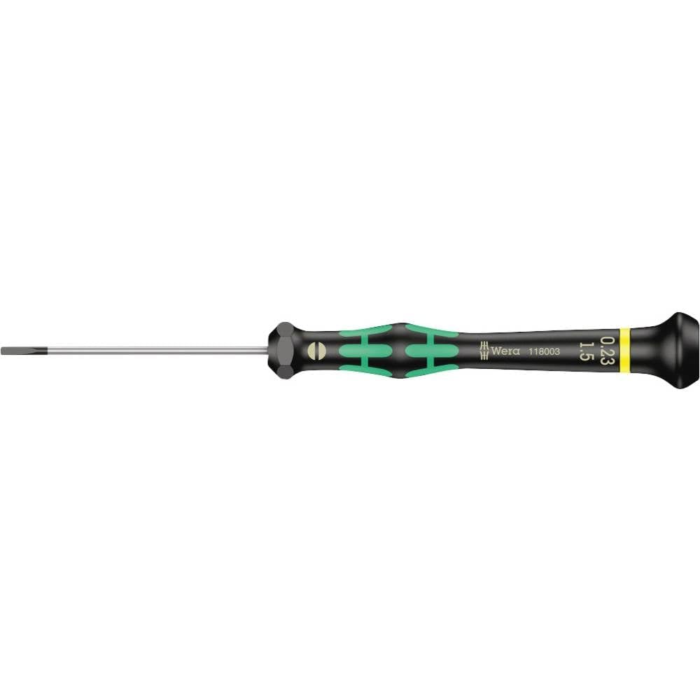 Wera 2035 1.5mm x 60mm Kraftform Micro slotted precision screwdriver, 1.5 mm x 60 mm