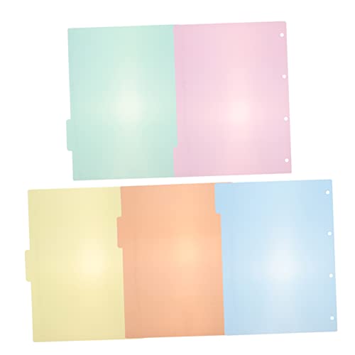 EXAOMBLE 10個 カラーラベル付きインデックス仕切りカード 紙製 多用途バインダーディバイダー オフィス用索引タブ 整理 類に