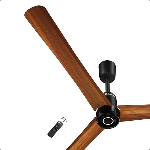Image of atomberg Renesa Elite Smart 1400mm BLDC Ceiling Fan with IoT & Remote Control | 5 star Rated | High Air Delivery with Moonbeam LED Light | | 3 Year Warranty (Golden Oakwood)