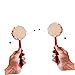 BESPORTBLE 2pcs Sheepskin Rattle Drum with Red Wooden Handle Early Educational Musical Instruments for Drum for Developing Coordination and Listening Skills