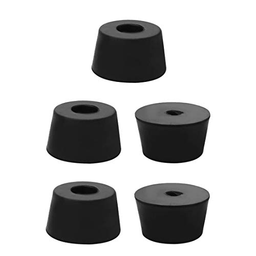sourcing map 5pcs Patin Pied Chaise Meuble Caoutchouc Tampon Pare-choc Embout Jambe Protection Amplificateur D32x27xH18mm