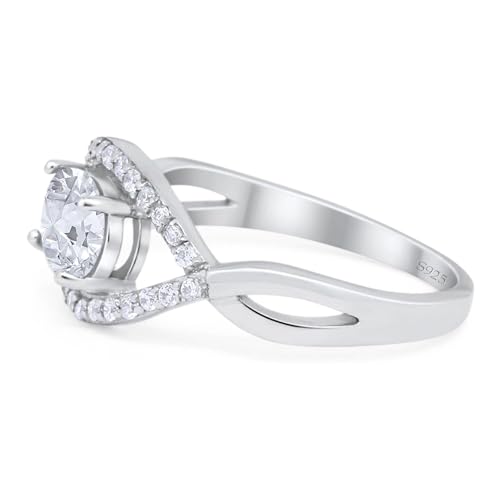 OMRANII Art Deco Oval Moissanite Infinity Shank Vintage Style Evil Eye Halo CZ Wedding Engagement Ring 925 Sterling Silver Gifts For Her3