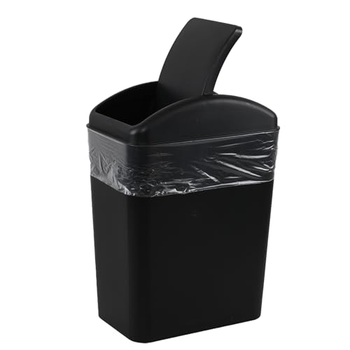 Poubelle en plastique 20 litres basculante noire pour masquer les odeurs