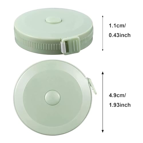 3 Pack Tape Measure Body,60 Inch/1.5M Dual Sided Retractable Soft Measuring Tape for Body Fabric Sewing Tailor Cloth Home Craft Measurements (Pink & Green,White)