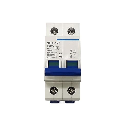 Interruptor de aislamiento bipolar NH4-125 2P con alta capacidad de corte 125A 3