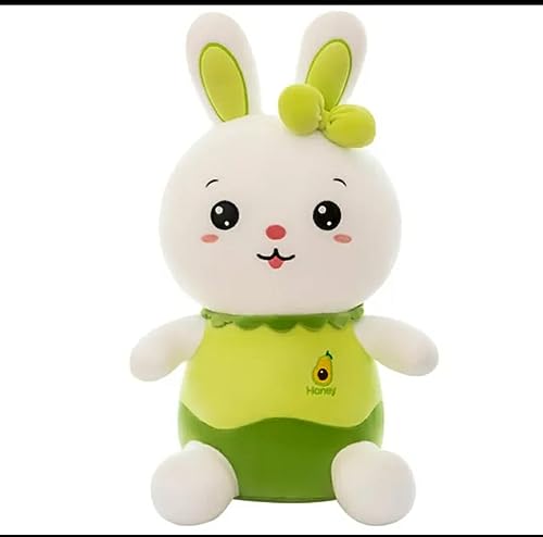 Image of Soft Green Rabbit Bunny with Bow Stuffed Toys Animal Figure Teddy Bear for Girls, Kids, Birthday Gift, Car Hanging, Home Decor - 35 cm