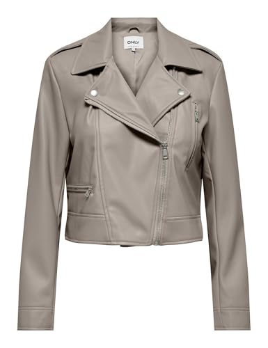 Veste biker femme ONLY Onlcarmen cuir synthétique pour le quotidien