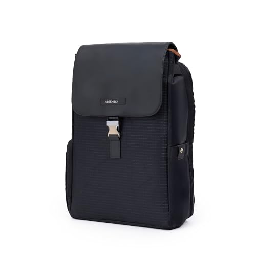 Image of Assembly Arto Laptop Backpack for Men Women 15.6 Inch Quilted Office Travel Bag with Trolley Sleeve Business Travel Bag