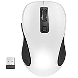 WisFox 2.4G Wireless Mouse for Laptop, Ergonomic Computer Mouse with USB Receiver and 3 Adjustable...