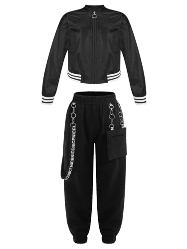 Catálogo para Comprar On-line Chaquetas deportivas para Niña comprados en linea. 41 Yartina Traje De Pijama Deportivo para Niñas con Brillo Atuendos De Baile Hip Hop Chaqueta con Cremallera Y Conjunto De Pantalones Deportivos Tipo Cargo para Correr Negro 15-16...