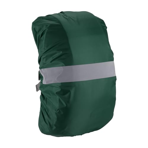 M METERXITY Backpack Rain Cover - Waterproof Lightweight Cover with Horizontal Reflective Strap, Apply to Hiking/Mountain Climbing (40-50L, M, Dark Green)