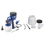 HomeRight C800766 HomeRight Finish Max Paint Sprayer HVLP Electric Spray Gun, 1 Nozzle Sprays All, Superior Brass Spray Tip, 3 Spray Patterns & C900049 Finish Max Tune Up Kit