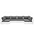 HOMREST Outdoor Replacement Cushions for Patio Furniture,Water-Repellent Sofa Cushions for 6-Seat Rattan Wicker Sectional Patio Conversation Sets,14-Piece Cushions Set for Outdoor Couch?Gray?