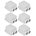 DANAIXZ 6PCS T Type Wire Connector High Power No Break Quick Splitters for Home Electrical Wiring Speaker Light Switch Box ABS Plastic 2.5mm to 16mm² 100A Current