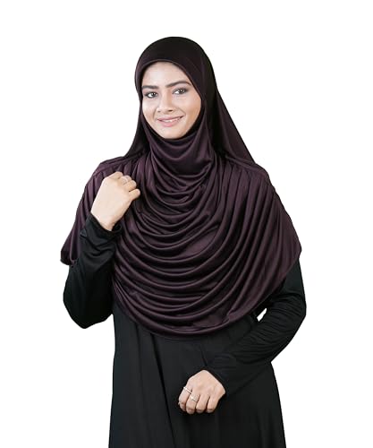 Image of Mehar Hijab Stretchable Frilled Hijab Scarf for Muslim Women | Soft Polyester Stylish Hijab for Women & Teenagers Faeezah Hijab