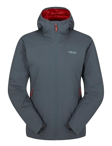 Rab Women's Xenair Alpine Light Hooded Insulated Jacket for Hiking & Mountaineering - Orion Blue - Small