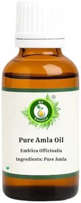 R V Essential Pure Amla Oil 50ml- Emblica Officinalis (100% Pure and Natural Rare Herb Series) For Skin Face Hair Body Nails Scalp Massage Aromatherapy Diffuser Soap Candle Perfume Making