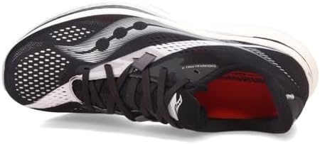 Saucony Men's Endorphin Pro 2 Running Shoe, Black/White, 15 | Image 5