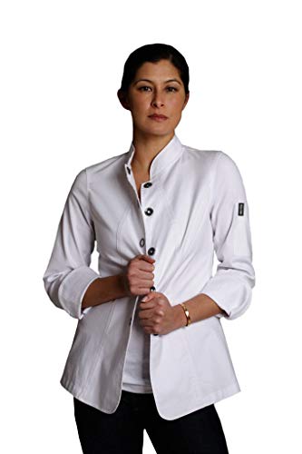 Rouxbe Designer Women's Chef Jackets (X-Large, White) #TOP1