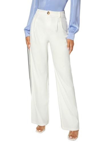 Women's Work Casual Pants Women's Solid Wide Leg Pants for Business