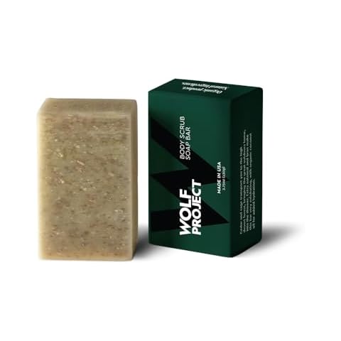 Wolf Project Men's Natural Soap Bar - Exfoliating Oatmeal And Bran - Palm and Coconut Oil For Extra Moisturizing Effect (3.65 oz) Cover