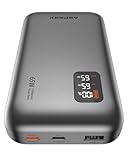 【65W Power Bank Fast Charging】Dual USB C ports can achieve PD 65W fast charging speed, which means it can "quickly" charge your laptop via USB-C, allowing you to continue working efficiently without relying on an outlet. The portable high capacity po...