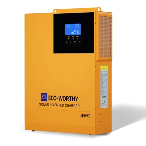 Image of ECO-WORTHY 3500W Pure Sine Wave Solar Inverter Charger,All-in-One 48V Solar Inverter 48V DC-120V AC,80A MPPT Solar Controller,for LiFePO4/Lead Acid Battery,Off-Grid,Home Energy Storage