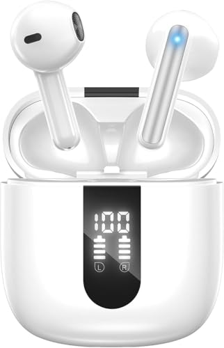 Cuffie Bluetooth, Auricolari Bluetooth 5.4 In Ear Stereo con 4 Microfono ENC, 60 Ore Cuffiette...