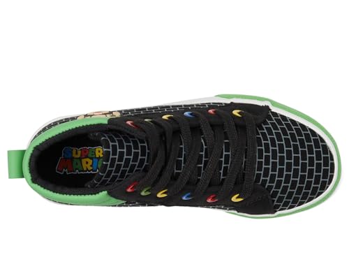 Nintendo Boys Mario and Luigi High Top Sneaker, red,Green and Black2