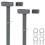 Woodside Greenhouse Guttering Downpipe Rainwater Kit – 2 Pack | 35mm Universal Fit | Water Butt Diverter | 65cm Length, 25mm Pipe | Sturdy PVC with Fixing Clips