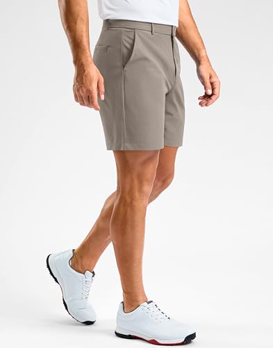 Image of Soothfeel Men's Casual Shorts 5 /7 /9 Inch Golf Dress Shorts for Men Flat Front Work Lightweight Quick Dry with 4 Pockets