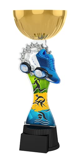 Piatto inciso con trofeo Monster Triathlon Gold
