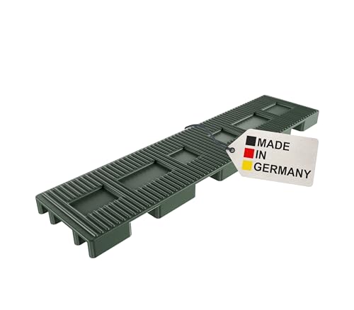 BAUHELD Profi Abstandshalter 100x30 x 5mm [50 Stück] - Universelle Unterlegplatten aus Kunststoff [Made in Germany] - Fenster-Verglasungsklötze Unterlegkeile mit intelligentem Belüftungssystem