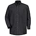 Red Kap Men's Poplin Dress Shirt, Black, 5X-Large/Tall