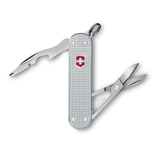 Victorinox Taschenwerkzeug Companion Slim Alox, Multitool, 5 Funktionen, Klein, Inkl. Schere und Schraubendreher, Swiss Made, Silber